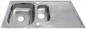 Preview: Edelstahl Beckenspüle 1,5 100x50cm