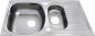 Preview: Edelstahl Beckenspüle 1,5 74x44cm