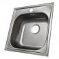 Preview: Edelstahl 1 Beckenspüle 50x50cm