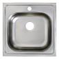 Preview: Edelstahl 1 Beckenspüle 50x50cm