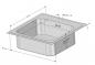 Preview: Edelstahl Eckige Spüle 50x50cm