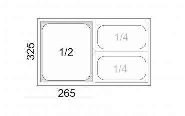 Preview: GN Behälter 1/2 - 40mm Tiefe
