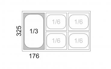 Preview: GN Behälter 1/3 - 100mm Tiefe