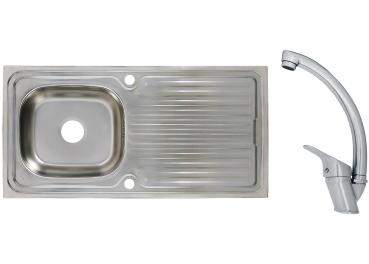 Keton Edelstahl Einbauspüle 100x50 & Mega Armatur