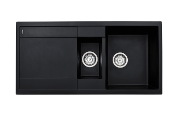 Granitspüle Kubai - 100x50cm Schwarz 1,5 Becken (B-Ware)