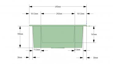 Preview: Granitspüle Kubai - 100x50cm Weiß 1,5 Becken