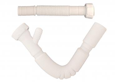 Preview: Keton Ablaufgarnitur / Siphon für Spüle mit 1 Becken Komplettset