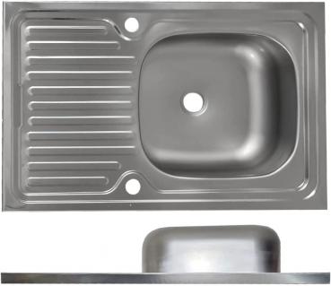 Preview: Edelstahl Aufsatzspüle 50x80cm