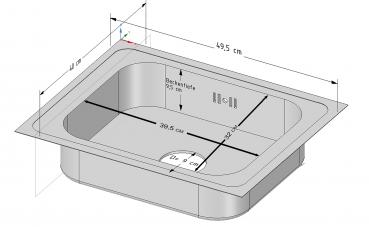 Preview: Campingspüle Edelstahl 40x50 cm