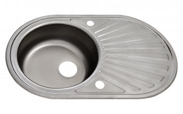 Preview: Keton Edelstahl Einbauspüle 78 x 48 cm Oval & Mega Armatur