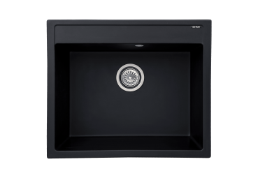 Granitspüle Alaz - 50x60cm Schwarz (B-Ware)