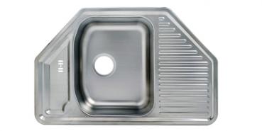 Preview: Edelstahl 1 Beckenspüle 78x50cm Eck