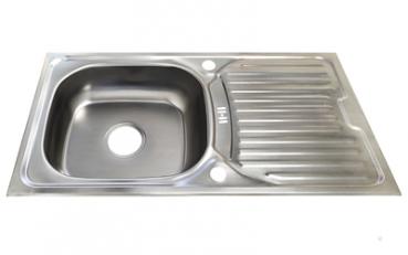 Edelstahl 1 Beckenspüle 86x43,5cm