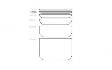 Preview: GN Behälter 1/1 - 40mm Tiefe