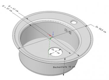 Preview: Edelstahl Rundspüle K48