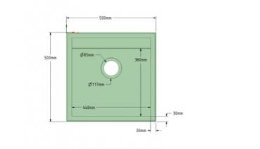 Preview: Granitspüle Etugen - 50x50cm Weiss