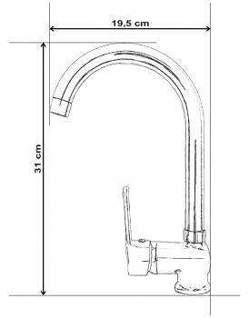 Keton Edelstahl Einbauspüle 78 x 48 cm Oval & Ruby Armatur
