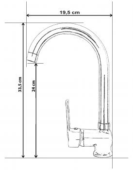 Keton Edelstahl Einbauspüle 76 x 43,5 cm Becken & Blacky Armatur Farbe schwarz