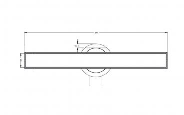 Duschrinne aus Edelstahl Model Scala 360° 20 cm Lang