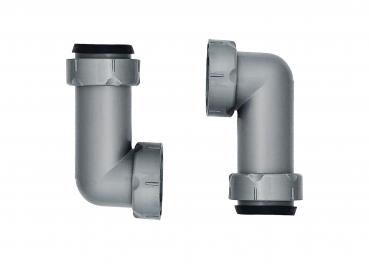 Preview: Keton Ablaufgarnitur / Siphon für Spüle mit 2 Becken Komplettset