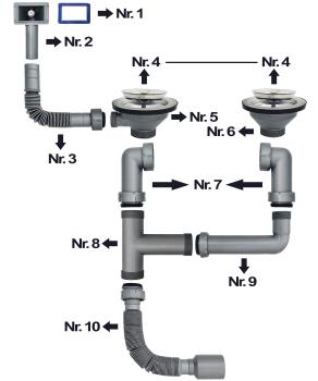 Keton Edelstahl Einbauspüle 100x50/1.5 Becken & Mega Armatur