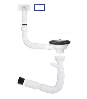 Keton Ablaufgarnitur / Siphon für Spüle mit 1 Becken Komplettset