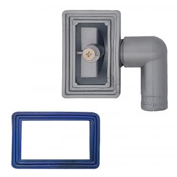 90° Überlauf mit Dichtfläche