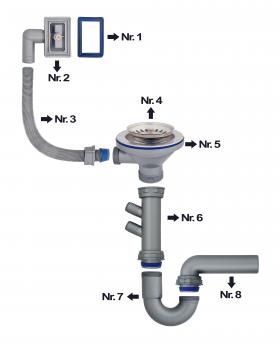 Siphon Set für Keton Einbauspüle
