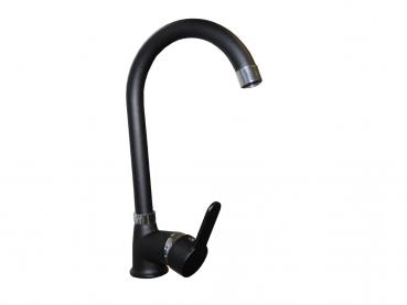 Preview: Keton Design Küchen Armatur Blacky - Schwarz 360° Drehbar / Schwenkbar