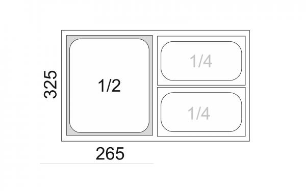 GN Behälter 1/2 - 150mm Tiefe