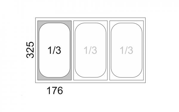 GN Behälter 1/3 - 200mm Tiefe