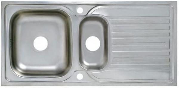 Edelstahl Beckenspüle 1,5 100x50cm