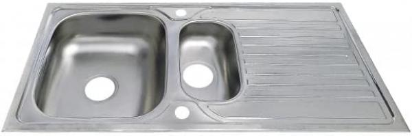 Edelstahl Beckenspüle 1,5 100x50cm