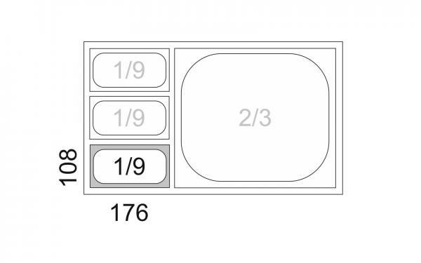 GN Behälter 1/9 - 100mm Tiefe