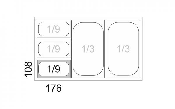 GN Behälter 1/9 - 65mm Tiefe