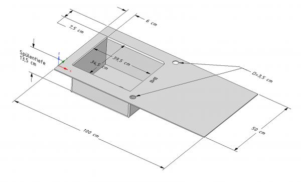 Keton Edelstahl Einbauspüle 100x50 & Ruby Armatur