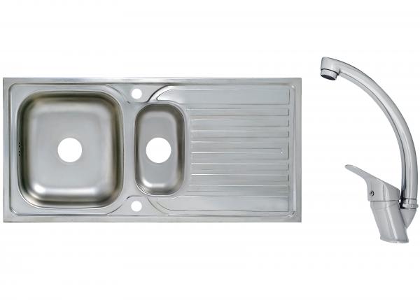 Keton Edelstahl Einbauspüle 100x50/1.5 Becken & Mega Armatur