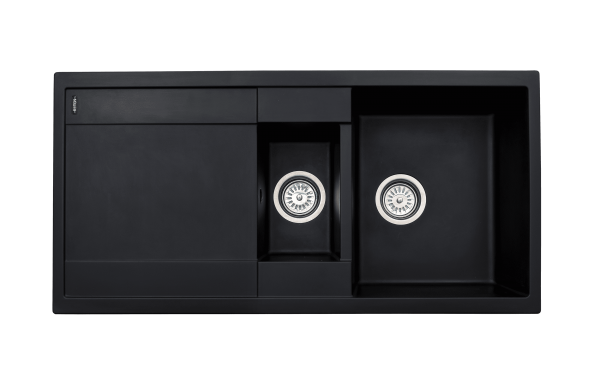 Granitspüle Kubai - 100x50cm Schwarz 1,5 Becken (B-Ware)