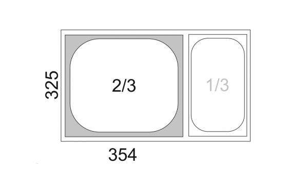 GN Behälter 2/3 - 150mm Tiefe