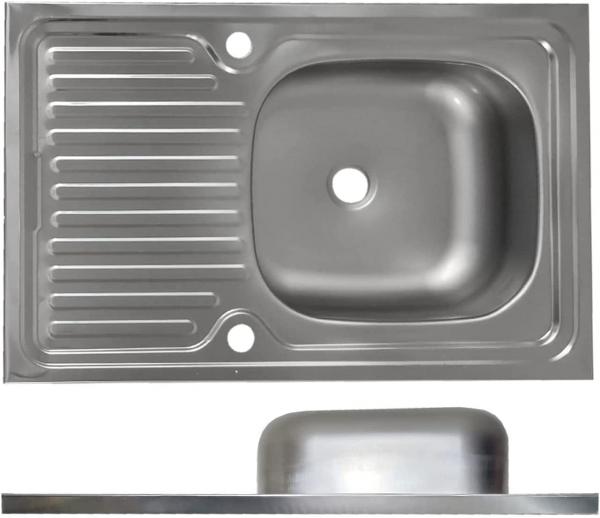 Edelstahl Aufsatzspüle 50x80cm
