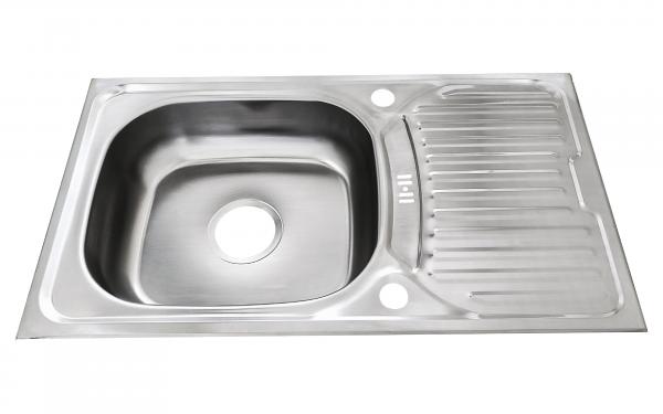 Keton Edelstahl Einbauspüle 76 x 43,5 cm Becken & Mega Armatur