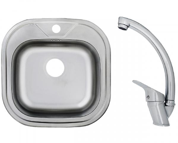 Keton Edelstahl Einbauspüle 48 x 48 Becken & Mega Armatur