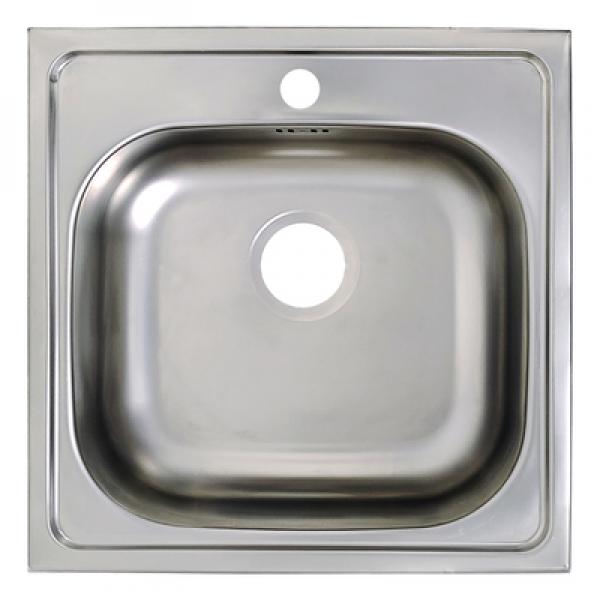Edelstahl 1 Beckenspüle 50x50cm