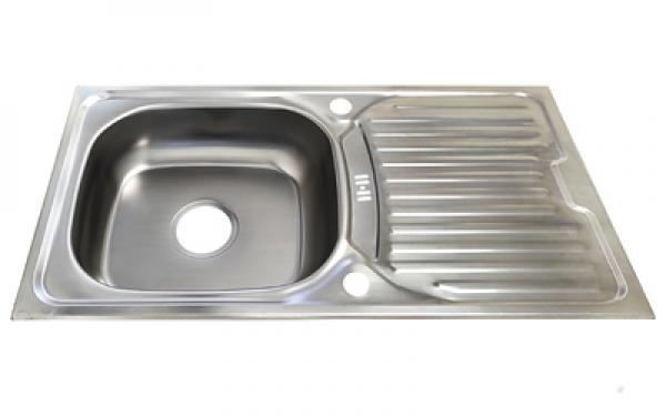 Edelstahl 1 Beckenspüle 86x43,5cm