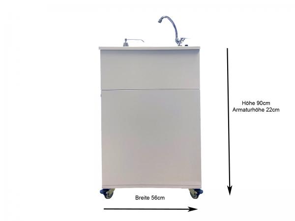 Mobiles Handwaschbecken Spülbecken Waschtisch für Camping Krankenpflege oder auch am Marktstand mit Seifenspender