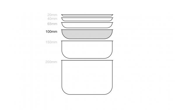 GN Behälter 1/6 - 100mm Tiefe