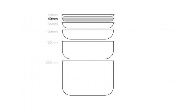 GN Behälter 2/3 - 40mm Tiefe