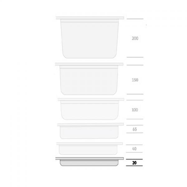 GN 1/6 Catering Container 20mm