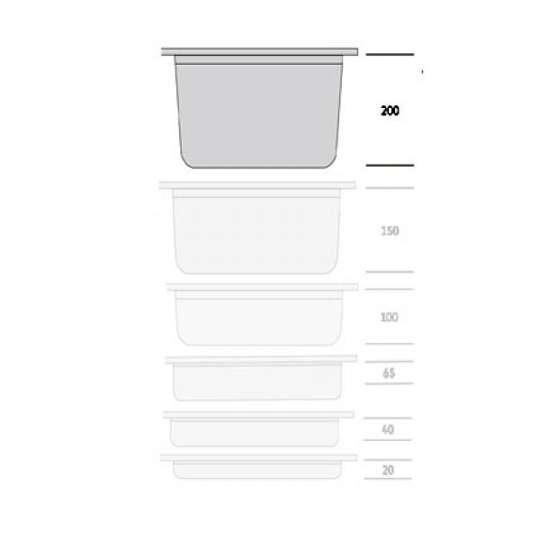 GN 1/2 Catering Container 325x265x200mm