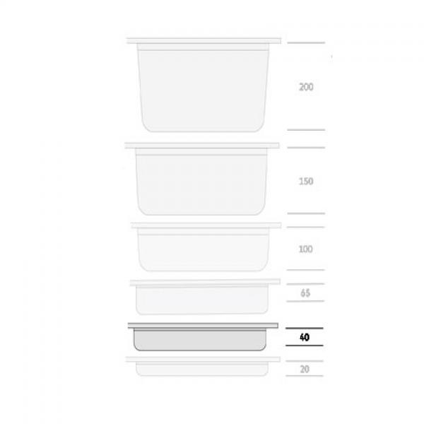 GN 1/6 Catering Container 40mm